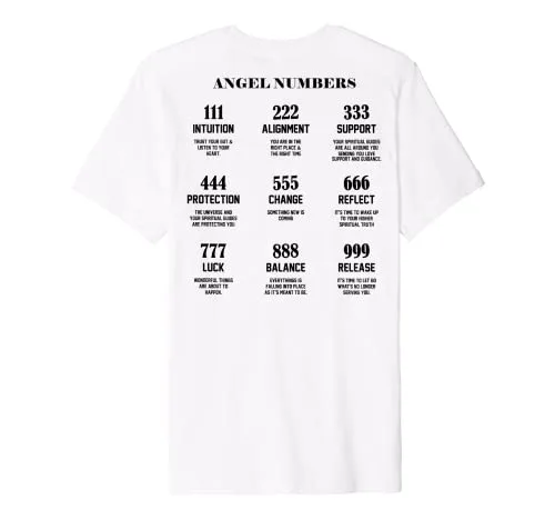 Angel numbers meanings list aesthetic astrology signs chart Premium T Shirt