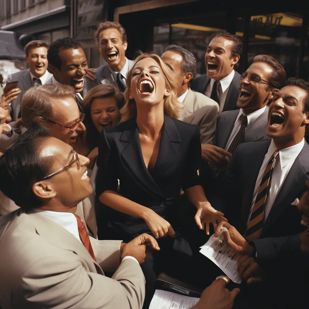 Best Female Supermodels Laughing While Surrounded by Businessmen