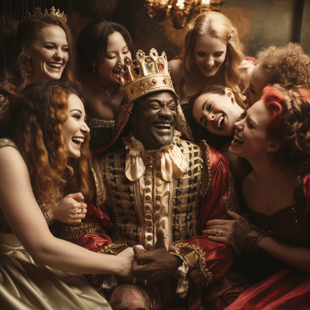Best King Surrounded by Female Supermodel Queenss Who Are Laughings