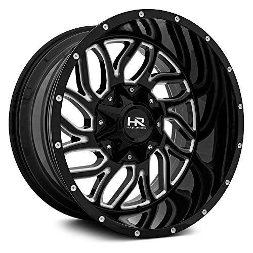 Hardrock Offroad Wheels HDESTROYER Custom Wheel x, Offset, xBolt Pattern, mm Hub Gloss Black with Milled Accents Rim