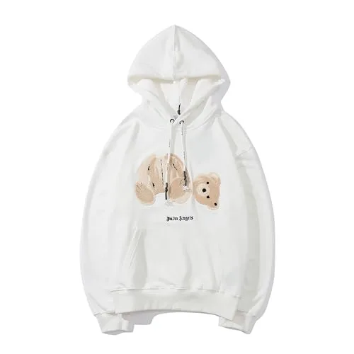 OLGyn Men's and Women's Couple Tide Sweatshirt Palm hoodies Angel Hip Hop Fall Pullover Round Neck Loose Sweatshirt XL