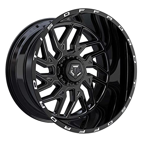 TIS BM with COVERED LUGS Custom Wheel x, Offset, xBolt Pattern, mm Hub Gloss Black with CNC Milled Accents Rim