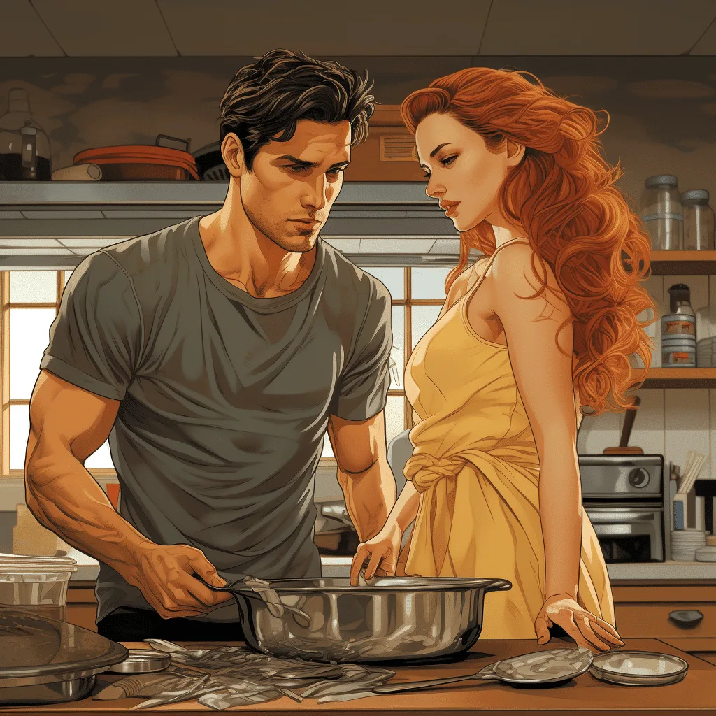 What Is Man and Supermodel Women in Kitchen Comics